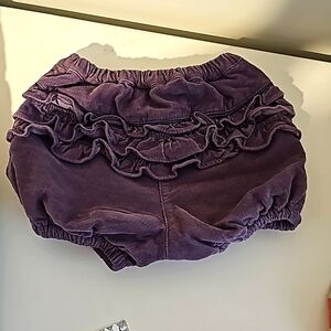 Mini boden 6-12m corduroy bummies shorts purple mauve *